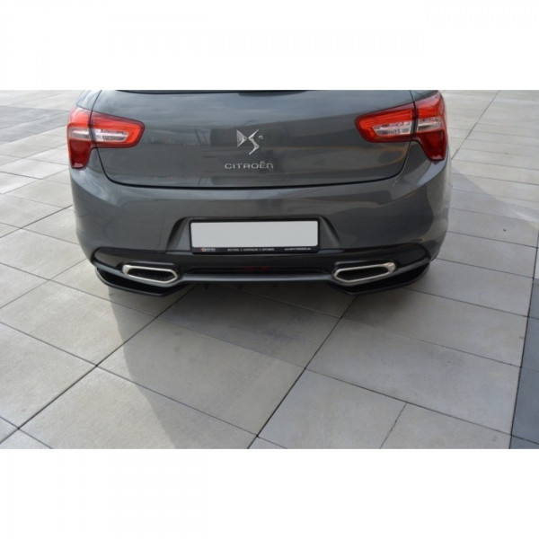Heck Ansatz Flaps Diffusor für CITROEN DS5 schwarz Hochglanz