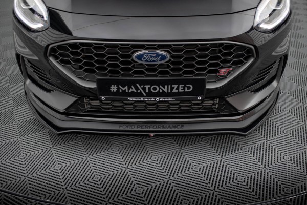 Front Ansatz V.1 für Ford Fiesta ST Mk8 Facelift schwarz Hochglanz