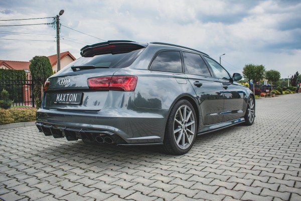 Dokładki Progów Audi S6 / A6 S-Line C7 FL schwarz Hochglanz