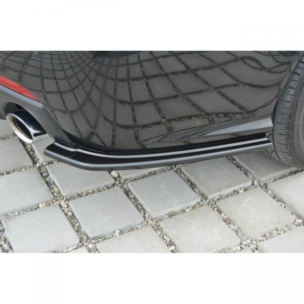 Heck Ansatz Flaps Diffusor für Saab 9-3 Aero Mk2 Facelift schwarz Hochglanz