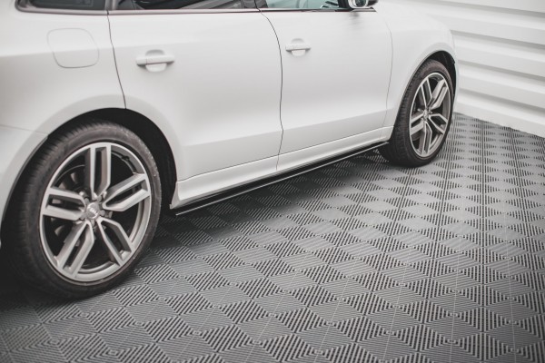 Seitenschweller Ansatz für Audi SQ5 Mk1 (8R) schwarz Hochglanz