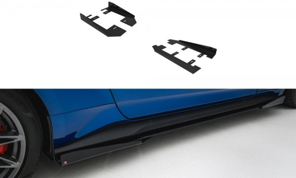 Side Flaps für Ford Mustang GT Mk7 schwarz Hochglanz