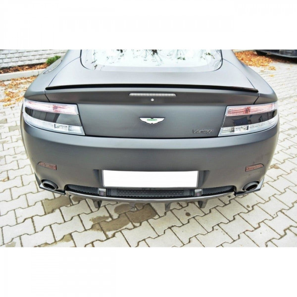 Heck Ansatz Flaps Diffusor für ASTON MARTIN V8 VANTAGE schwarz Hochglanz