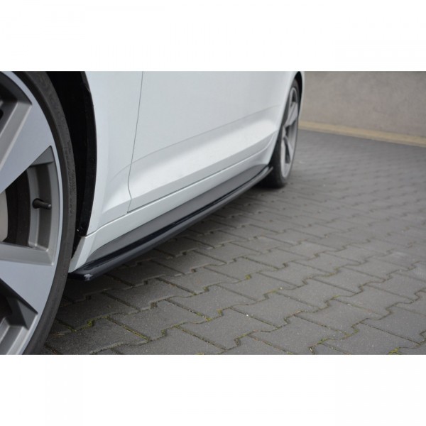 Seitenschweller Ansatz für Audi S5 / A5 S-Line F5 Sportback schwarz Hochglanz