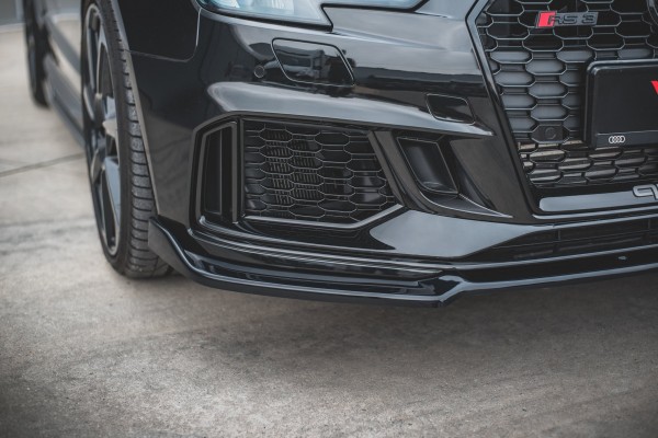 Front Ansatz V.3 für Audi RS3 8V FL Sportback schwarz Hochglanz