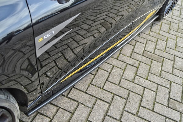 Seitenschweller Satz in Cup Optik hochglanz schwarz Renault Clio 4, RS ab Bj.: 2013-2016 Passend für