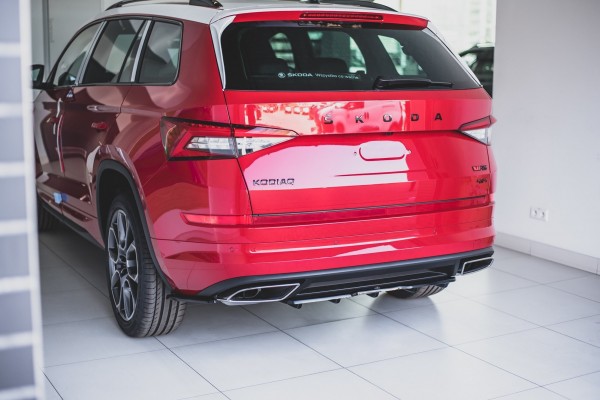 Mittlerer Diffusor Heck Ansatz DTM Look für Skoda Kodiaq RS schwarz Hochglanz
