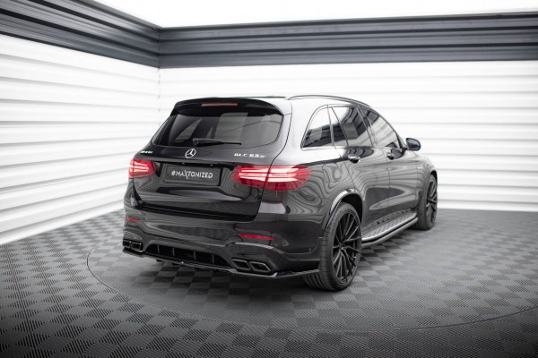 Mittlerer Diffusor Heck Ansatz DTM Look für V.2 Mercedes-AMG GLC 63 SUV X253 schwarz Hochglanz