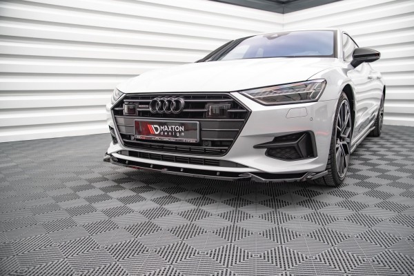 Front Ansatz V.2 für Audi A7 C8 schwarz Hochglanz