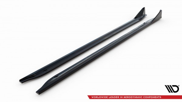 Seitenschweller Ansatz für V.3 für CSL Look BMW M3 G80 schwarz Hochglanz