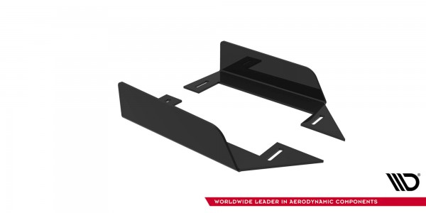 Side Flaps für Mitsubishi Lancer EVO X schwarz Hochglanz