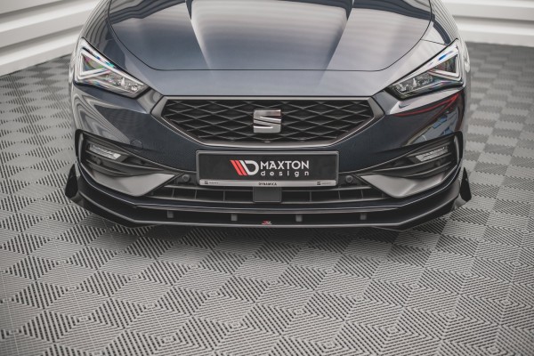 Street Pro Front Ansatz für +Flaps für Seat Leon FR Mk4 schwarz Hochglanz