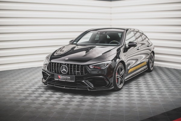 Front Ansatz V.2 für Mercedes-AMG CLA 45 Aero C118 schwarz Hochglanz