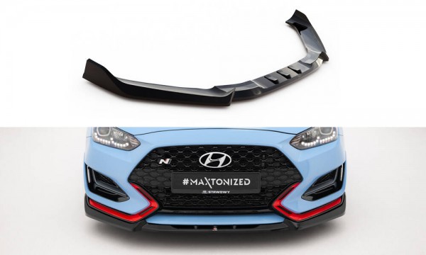 Front Ansatz V.2 für Hyundai Veloster N Mk2 schwarz Hochglanz