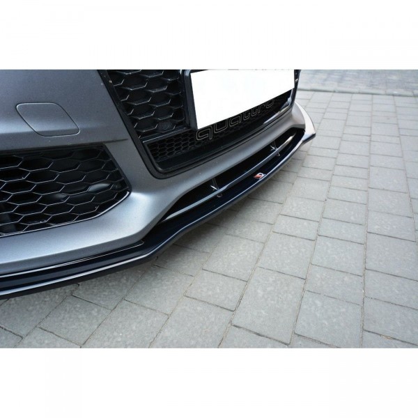 Front Ansatz V.1 für Audi RS7 Facelift schwarz Hochglanz