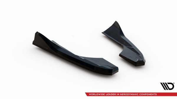 Heck Ansatz Flaps Diffusor V.3 für Audi RS3 Limousine 8V Facelift schwarz Hochglanz