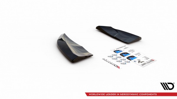 Heck Ansatz Flaps Diffusor für Audi SQ5 Mk1 (8R) schwarz Hochglanz