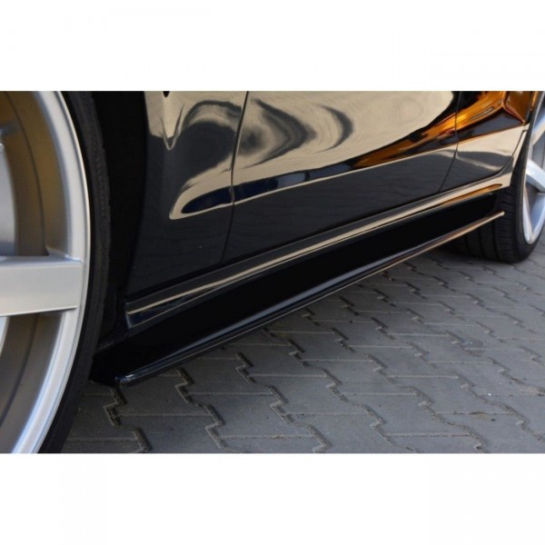 Seitenschweller Ansatz für MERCEDES CLS C218 AMG LINE schwarz Hochglanz