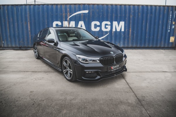 Front Ansatz V.1 für BMW 7 M-Paket G11 schwarz Hochglanz