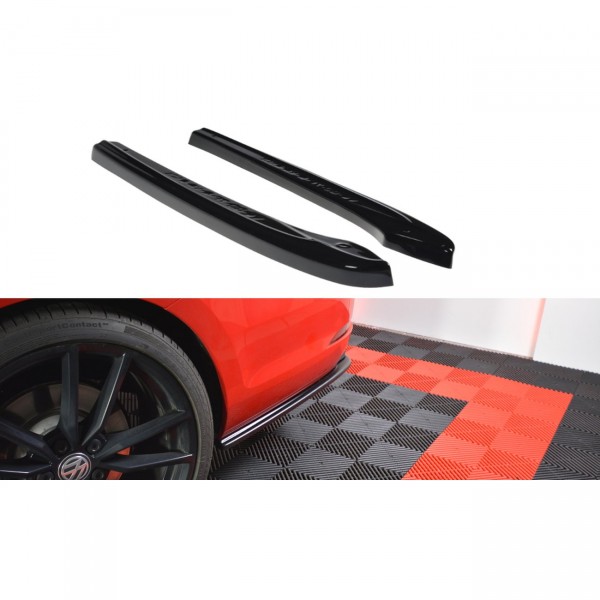 Heck Ansatz Flaps Diffusor V.1 für VW GOLF 7 R VARIANT FACELIFT schwarz Hochglanz