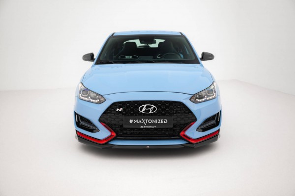Front Ansatz V.1 für Hyundai Veloster N Mk2 schwarz Hochglanz