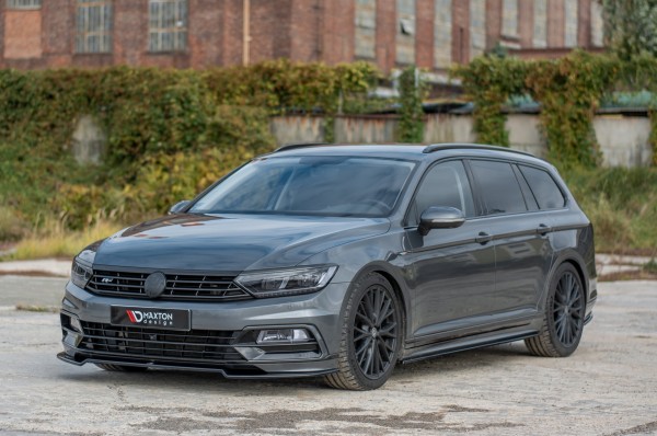 Seitenschweller Ansatz für Volkswagen Passat R-Line B8 schwarz Hochglanz