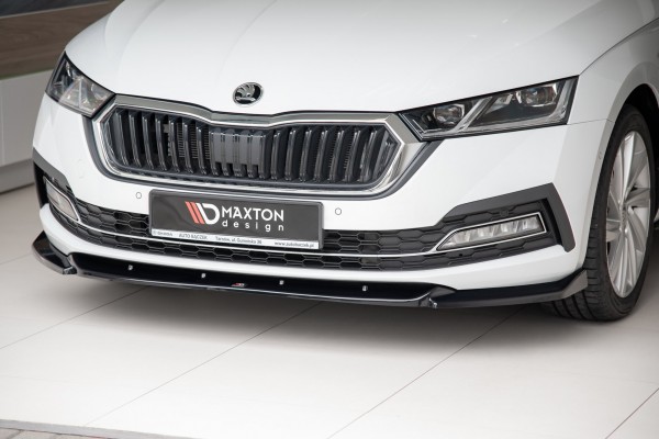 Front Ansatz V.1 für Skoda Octavia Mk4 schwarz Hochglanz