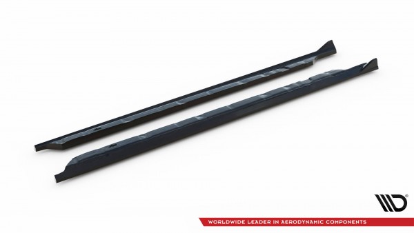 Seitenschweller Ansatz für Audi A3 Limousine 8V schwarz Hochglanz