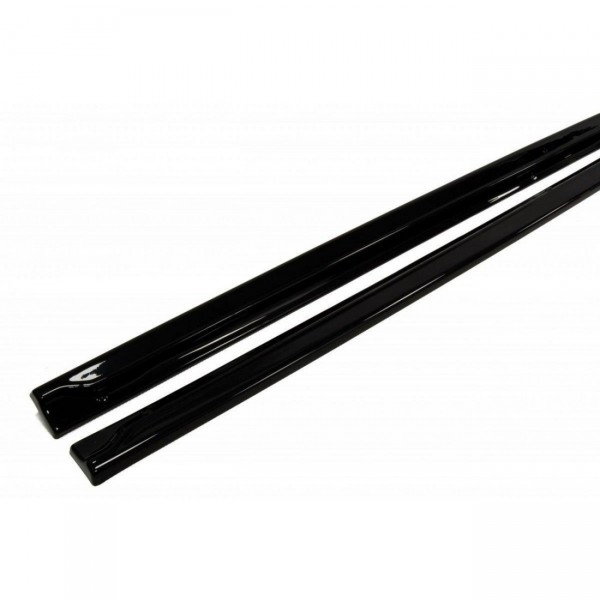 Seitenschweller Ansatz für RENAULT MEGANE II RS schwarz Hochglanz