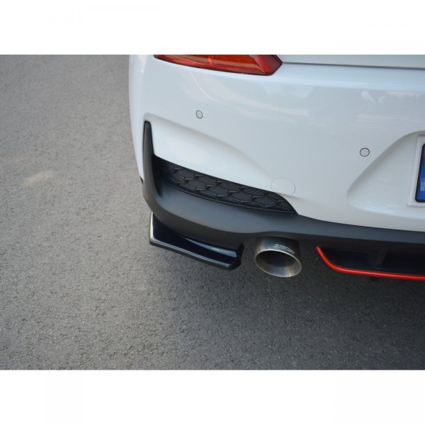 Heck Ansatz Flaps Diffusor für HYUNDAI I30 Mk3 N schwarz Hochglanz