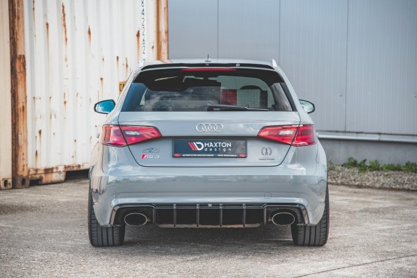 Diffusor Heck Ansatz für Audi RS3 8V Sportback schwarz Hochglanz