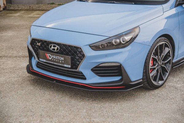 Robuste Racing Front Ansatz für passend +Flaps für Hyundai I30 N Mk3 Hatchback / Fastback schwarz Ho
