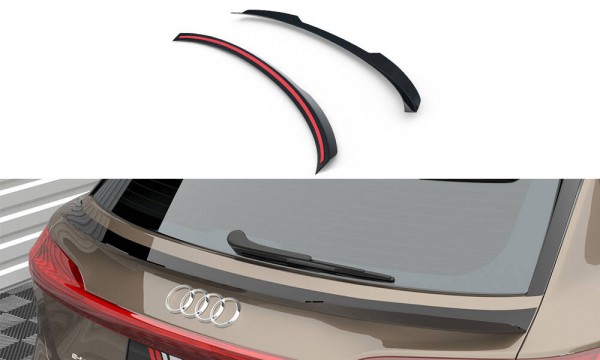 Niedriger Spoiler CAP für Audi e-tron schwarz Hochglanz
