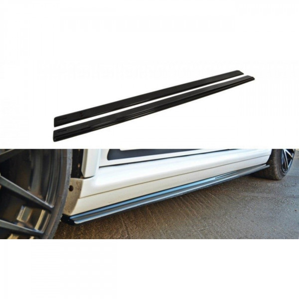 Seitenschweller Ansatz für AUDI RS4 B5 schwarz Hochglanz