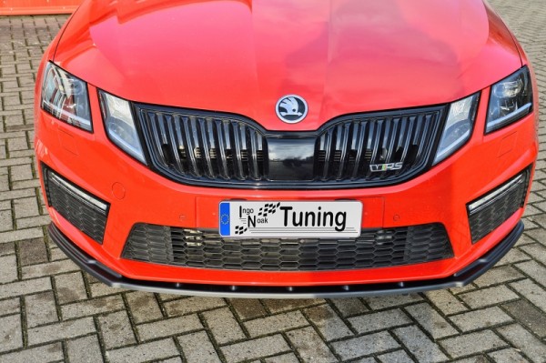 Cup Frontspoilerlippe aus ABS hochglanz schwarz Skoda Octavia RS 5E ab Bj.: 2016- passend für RS Mod
