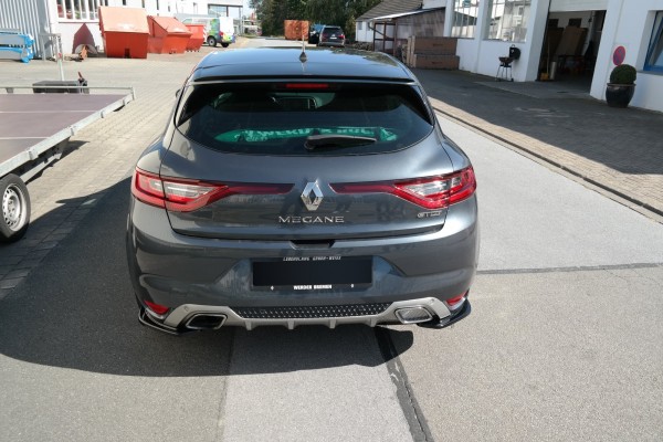 Heck Ansatz Flaps Diffusor für Renault Megane Mk.4 GT-Line schwarz Hochglanz