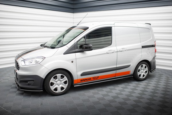 Seitenschweller Ansatz für Ford Transit Courier Mk1 schwarz Hochglanz