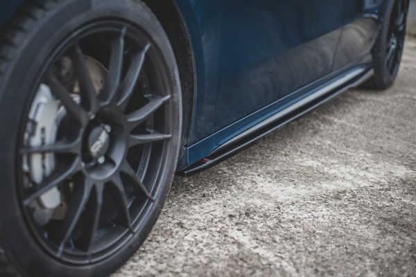 Seitenschweller Ansatz für V.1 für Mercedes A35 AMG / AMG-Line W177 schwarz Hochglanz