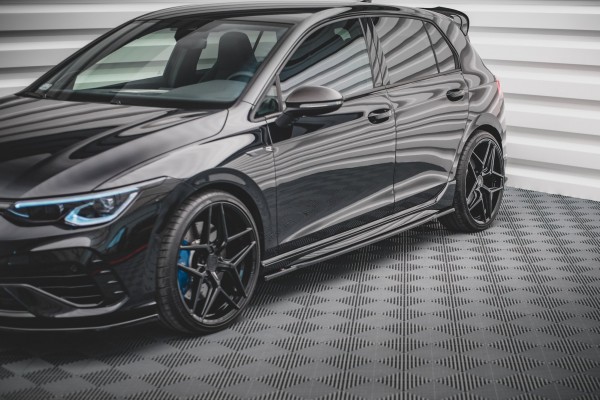 Seitenschweller Ansatz für V.1 für Volkswagen Golf R Mk8 schwarz Hochglanz