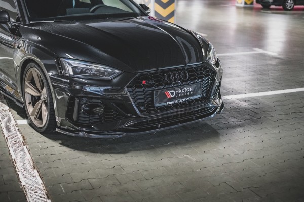 Front Ansatz V.3 für Audi RS5 F5 Facelift schwarz Hochglanz