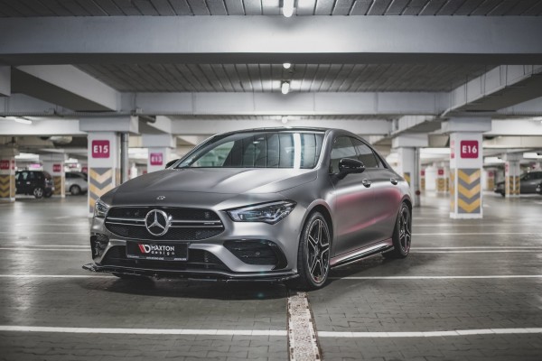 Front Ansatz V.2 für Mercedes-AMG CLA 35 Aero C118 schwarz Hochglanz