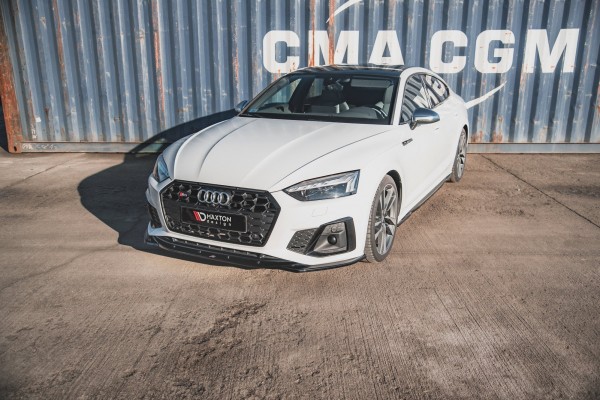 Front Ansatz V.1 für Audi S5 / A5 S-Line F5 Facelift schwarz Hochglanz