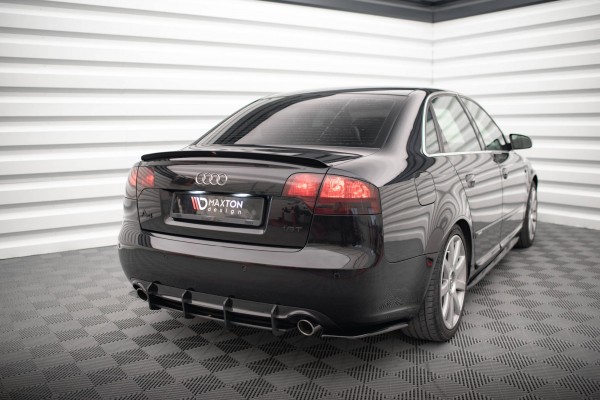 Spoiler CAP für Audi A4 Limousine S-Line B7 schwarz Hochglanz