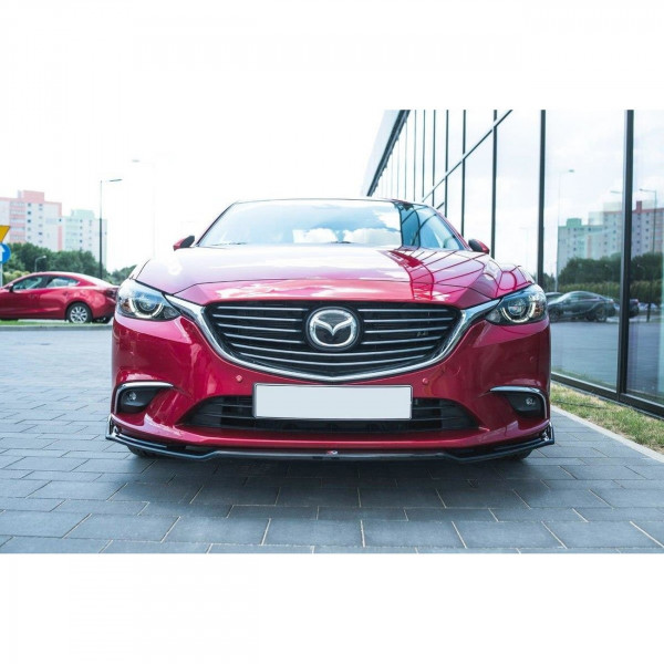 Front Ansatz V.2 für Mazda 6 GJ (Mk3) Facelift schwarz Hochglanz
