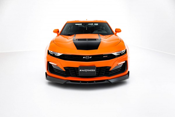 Front Ansatz V.2 für Chevrolet Camaro SS Mk6 Facelift schwarz Hochglanz