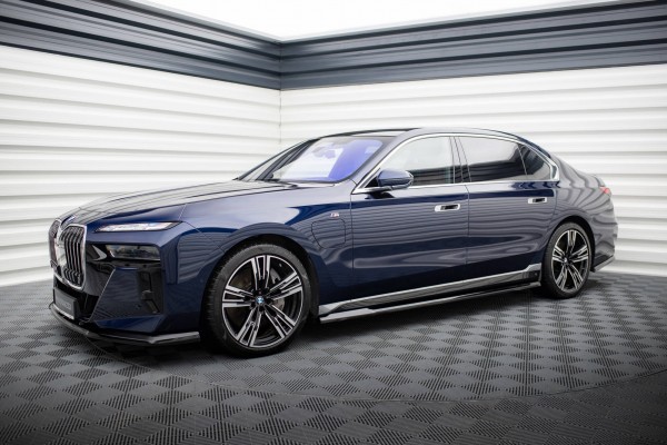 Seitenschweller Ansatz für BMW 7 M-Paket G70 schwarz Hochglanz