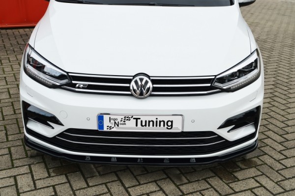 Cup Frontspoilerlippe aus ABS hochglanz schwarz VW Touran Typ 5T, R-Line ab Bj.: 2015- R-line
