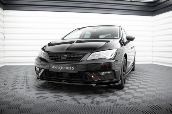 Front Ansatz V.2 für Seat Leon Mk3 Facelift schwarz Hochglanz