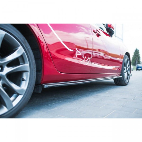 Seitenschweller Ansatz für Mazda 6 Limousine GJ (Mk3) schwarz Hochglanz