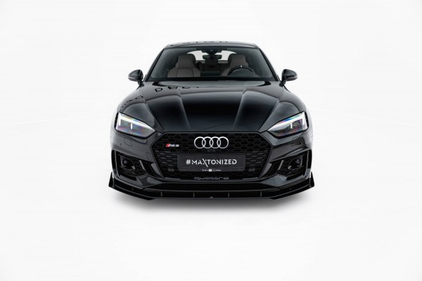 Street Pro Front Ansatz für +Flaps für + Flaps Audi RS5 Coupe / Sportback F5 schwarz Hochglanz
